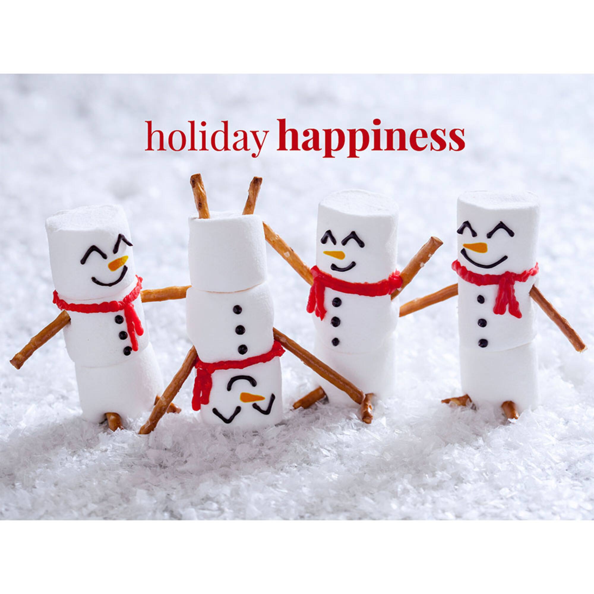 JAM Paper 4.625" x 6.25" Happy Snowmen Home for the Holidays Card Set, 25ct.